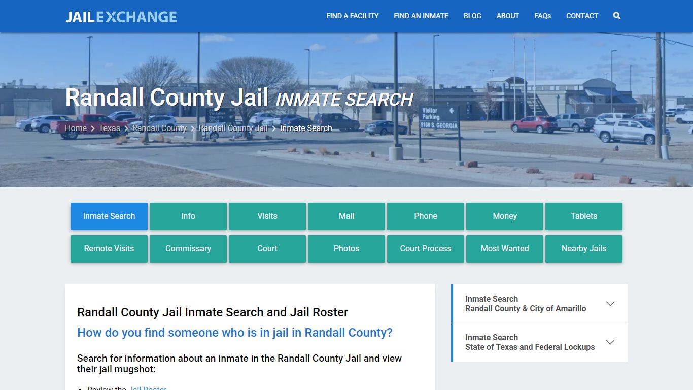 Inmate Search: Roster & Mugshots - Randall County Jail, TX